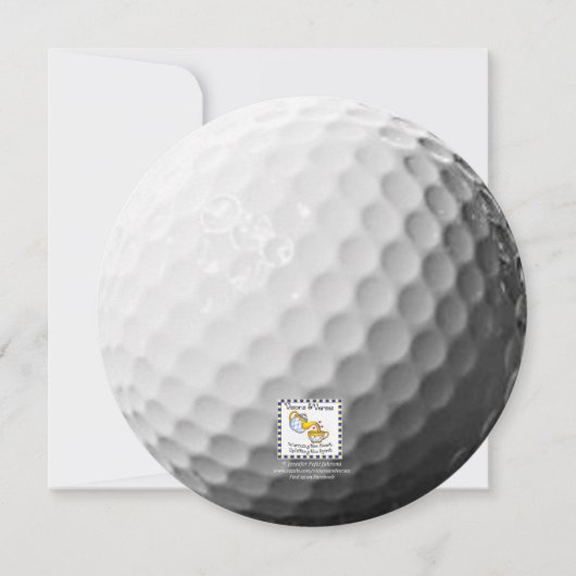 Golf Birthday Invitation Kaart (Achterkant)