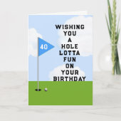 Golf Birthday Kaart (Voorkant)