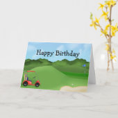Golf Birthday Kaart (Gele Bloem)
