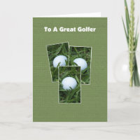 Golf Birthday Kaart — Golfballen voor uw "Birdie"