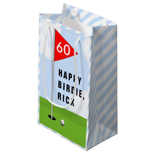 Golf Birthday Klein Cadeauzakje (Voorkant Gekanteld)