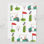 Golf Birthday Par T-shirt Invitation Kaart (Achterkant)
