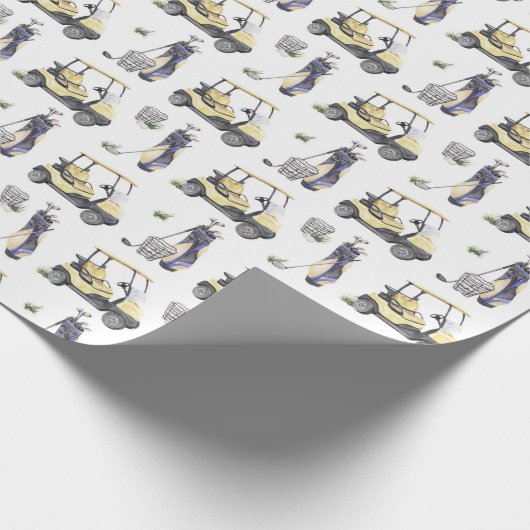 Golf Birthday Party Cadeaupapier (Hoek)