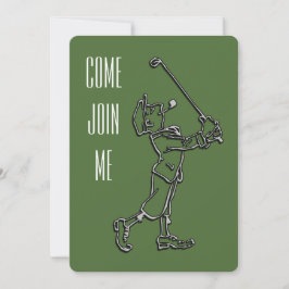 Golf Birthday Party Invitation Kaart