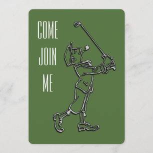 Golf Birthday Party Invitation Kaart