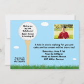 Golf Birthday Party Invitation Kaart (Voorkant)
