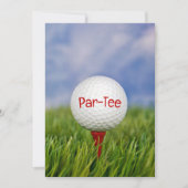 Golf Birthday Party Invitation Kaart (Voorkant)