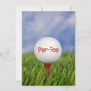 Golf Birthday Party Invitation Kaart