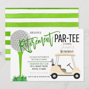 Golf Birthday Party Invitation Kaart