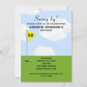 Golf Birthday Party Kaart (Voorkant)