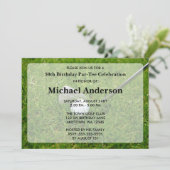 Golf Birthday Party Kaart (Staand voorkant)