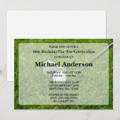 Golf Birthday Party Kaart (Voorkant / Achterkant)