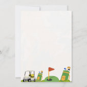 Golf Birthday Party Kaart (Achterkant)