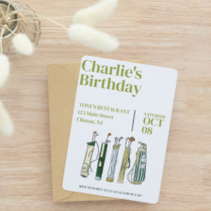 Golf Birthday Party Kaart