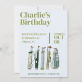 Golf Birthday Party Kaart (Voorkant)