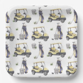 Golf Birthday Party Papieren Bordje (Voorkant)