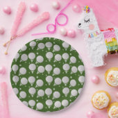 Golf Birthday Party Pattern Papieren Bordje (Feest)
