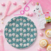 Golf Birthday Party Pattern Papieren Bordje (Feest)