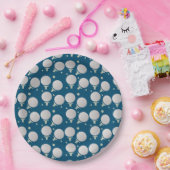Golf Birthday Party Pattern Papieren Bordje (Feest)