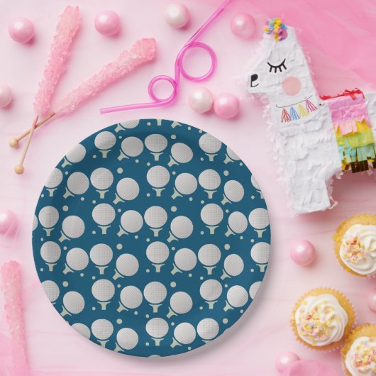 Golf Birthday Party Pattern Papieren Bordje (Feest)