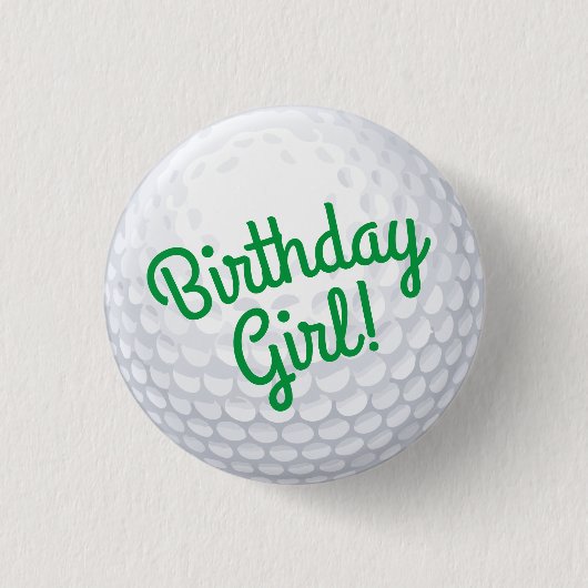 Golf Birthday Party Ronde Button 3,2 Cm (Voorkant)