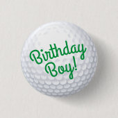 Golf Birthday Party Ronde Button 3,2 Cm (Voorkant)