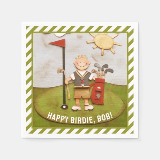 Golf Birthday Servetten (Voorkant)