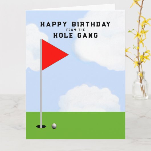 Golf Birthday uit alle Kaart (Gele Bloem)