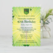 Golf Birthday-uitnodiging. Kaart (Staand voorkant)