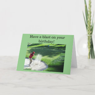 Golf Birthday Wenskaart Kaart