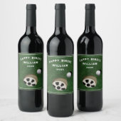 Golf Birthday Wine Label Wijn Etiket (Flessen)