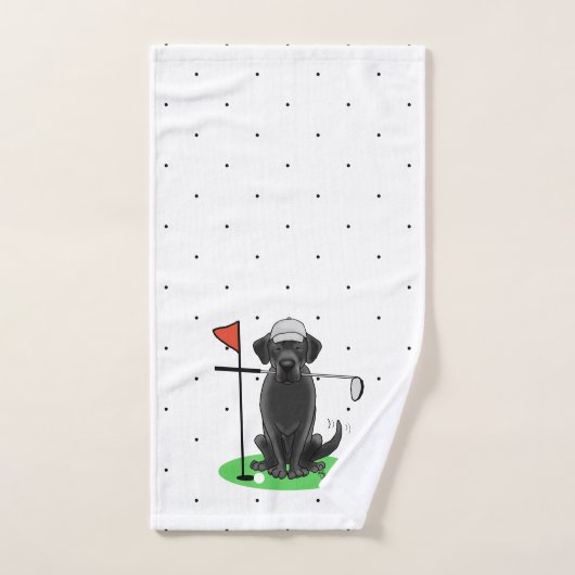 Golf Black Labrador Retriever Dog - Cute Bad Handdoek (Handdoek)