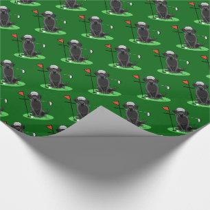 Golf Black Labrador Retriever Dog - Cute Cadeaupapier