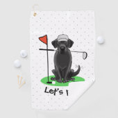 Golf Black Labrador Retriever Dog - Cute Golfhanddoek (Insitu)