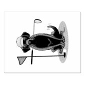 Golf Black Labrador Retriever Dog - Cute Rubberstempel (Afrduk)