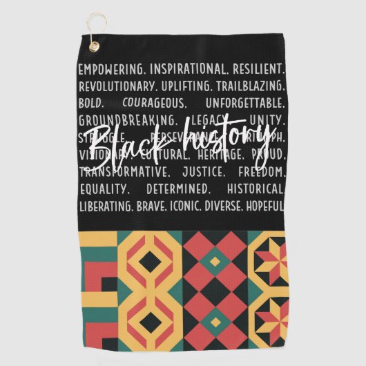 Golf Black Maanden Geschiedenis voor Golfer Golfhanddoek (Voorkant)