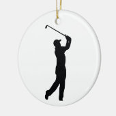 Golf Black Silhouette Shadow Keramisch Ornament (Links)