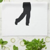 Golf Black Silhouette Shadow Theedoek (Gevouwen)