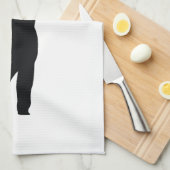 Golf Black Silhouette Shadow Theedoek (Quarter Fold)