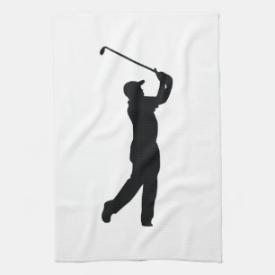 Golf Black Silhouette Shadow Theedoek