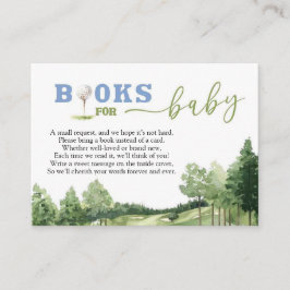 Golf Blauwe Jongen Baby Shower Par-Tee Boeken Voor Informatiekaartje