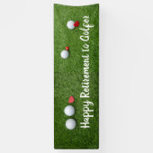 Golf blij met de golfbal met liefde voor groen spandoek (Verticaal)