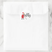 Golf Blijf aardig met kerstfeestdag voor kerstmis Ronde Sticker (Tas)