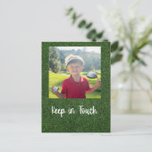 Golf Blijf in contact met creëer je eigen foto Briefkaart (Staand voorkant)