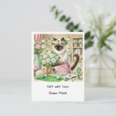 Golf Bloemist BETER WORDEN VOOR Kattenliefhebber Briefkaart (Staand voorkant)