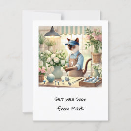 Golf bloemist voor kattenliefhebbers briefkaart