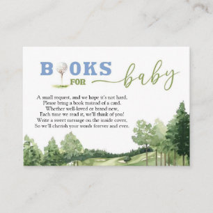 Golf Blue Boy Baby shower Par-T-shirt Boeken voor  Informatiekaartje