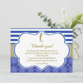 Golf Blue Gold Hartelijk dank! Bedankkaart (Staand voorkant)