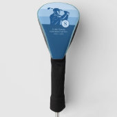 Golf Blue Golfer Head Hoesje Golfheadcover (Voorkant)