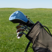 Golf Blue Golfer Head Hoesje Golfheadcover (Insitu)